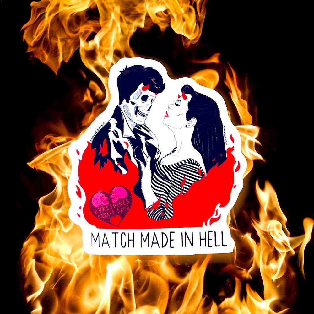 Match Made in HLL Skeleton Spooky Scary Creepy Cool Sticker